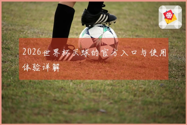 2026世界杯买球的官方入口与使用体验详解